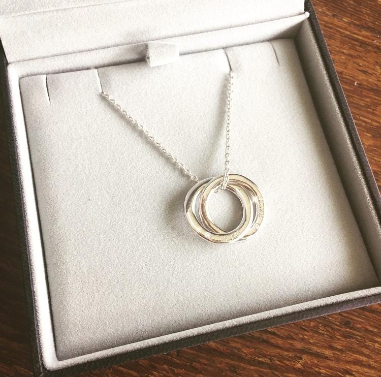 Gold Ring Pendant Two rings Exclusivity by Design