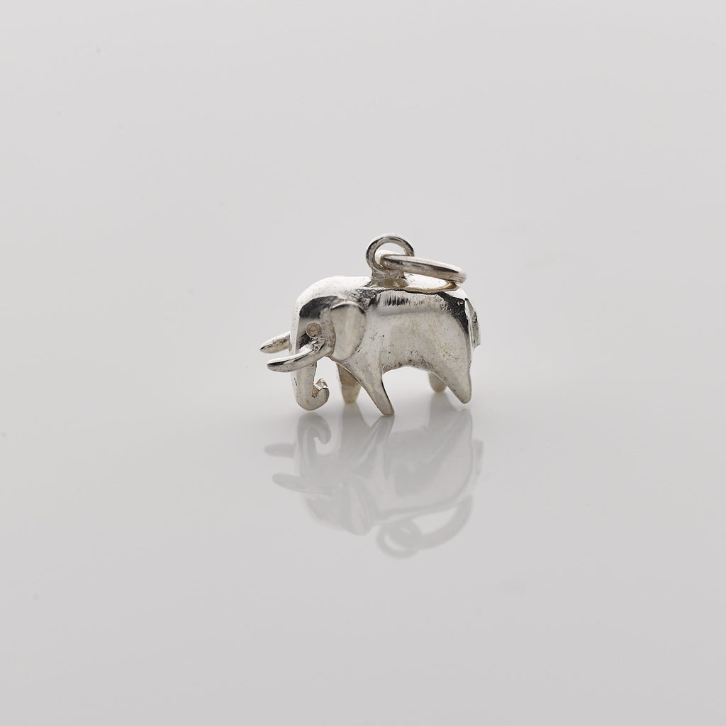 6 Silver Elephant Charm Elephant Silver Charms Small 